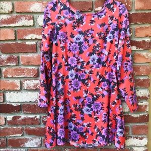 Free People Long Sleeved Floral Dress